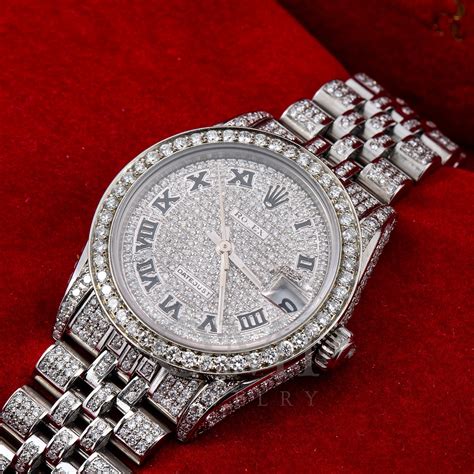 rolex silver diamond